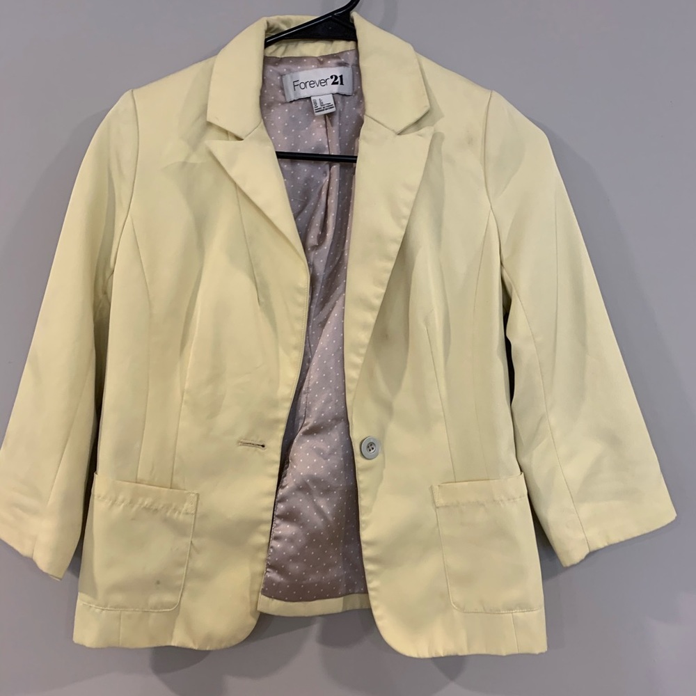 Forever 21 Yellow Blazer